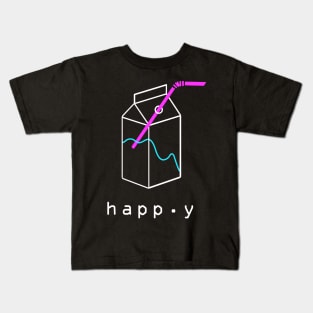 Happy - Aesthetic Vaporwave Kids T-Shirt